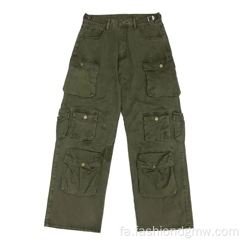 OEM MENS CARGO MULTI POCKET COTETON PANTS WORK WORK برای مردان با کیفیت بالا